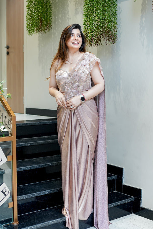 Divija Embroidered Drape Saree