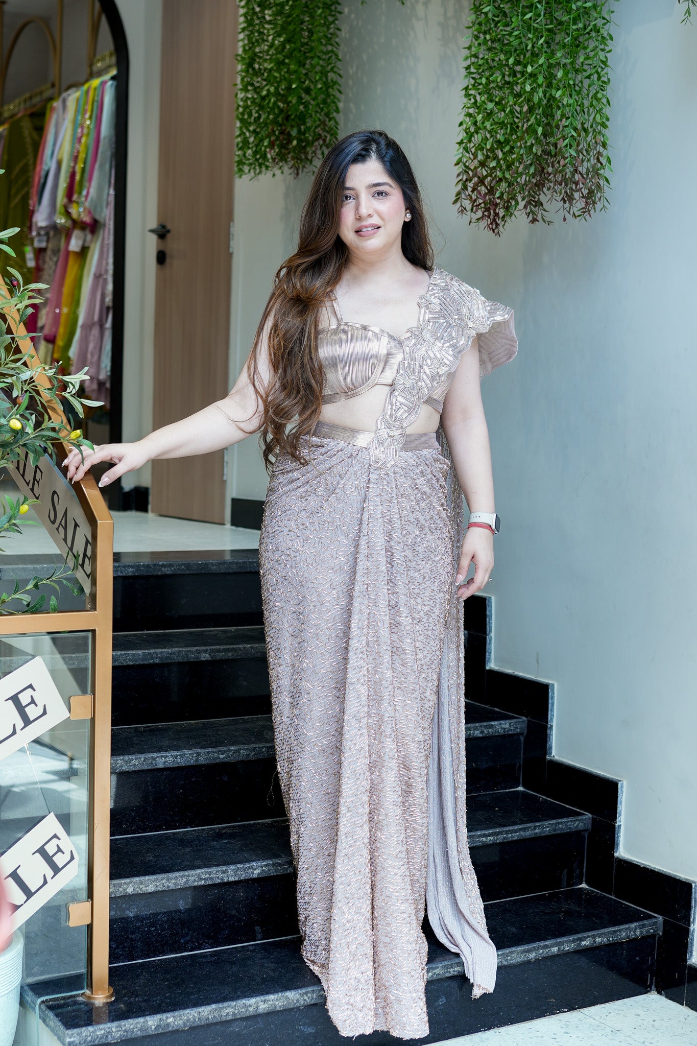 Simaya Embroidered Drape Saree