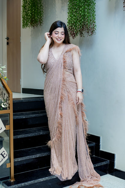 Harnoor Embroidered Drape Saree