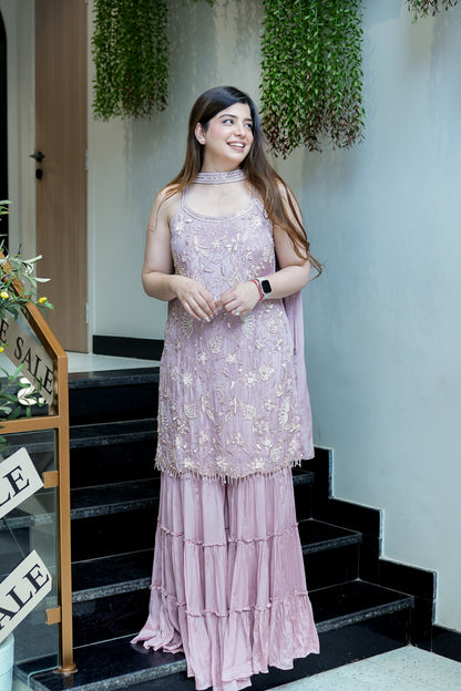 Sona Hand Embroidered Sharara Set