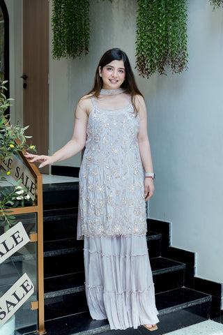 Sona Hand Embroidered Sharara Set