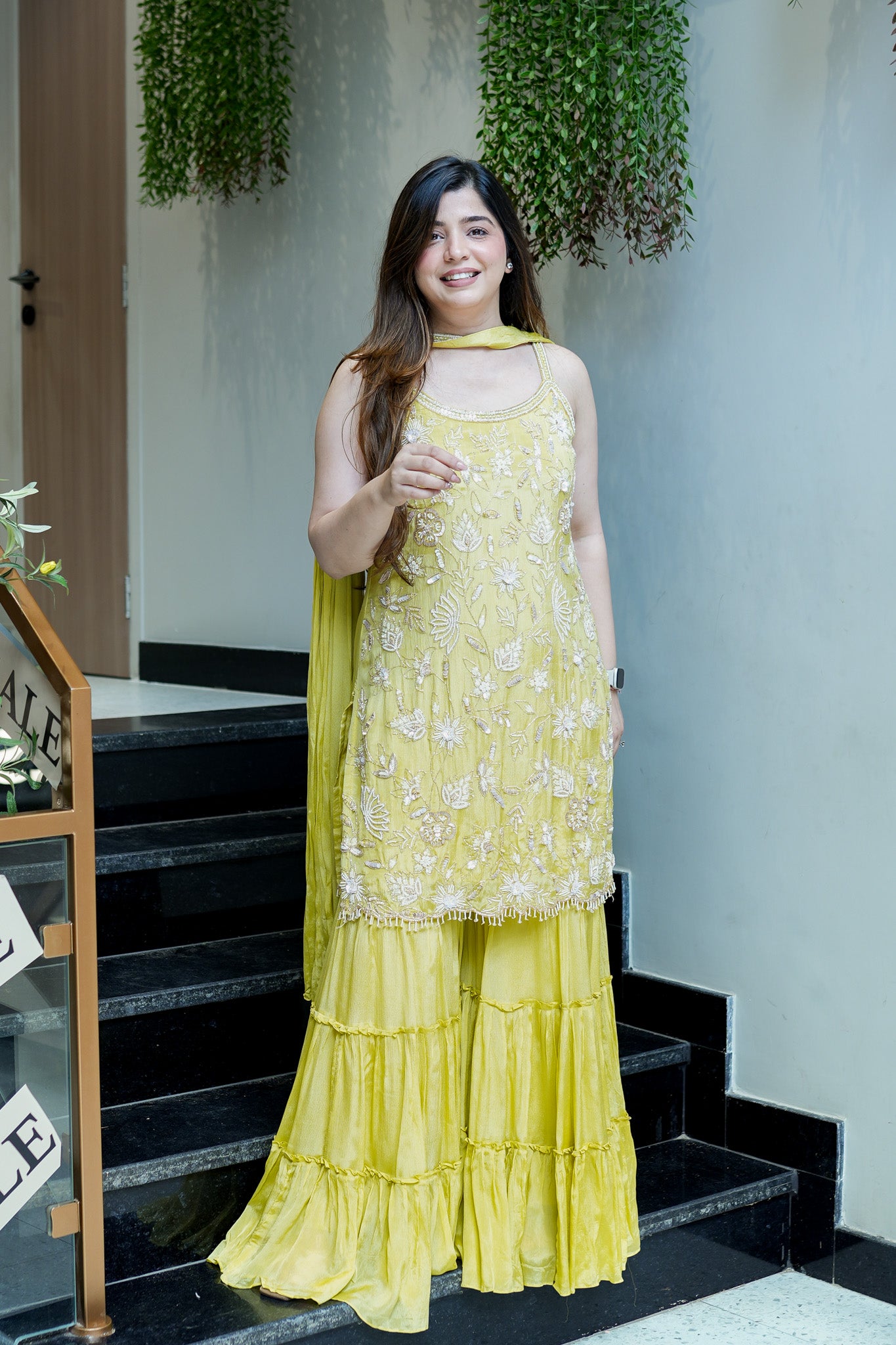 Sona Hand Embroidered Sharara Set