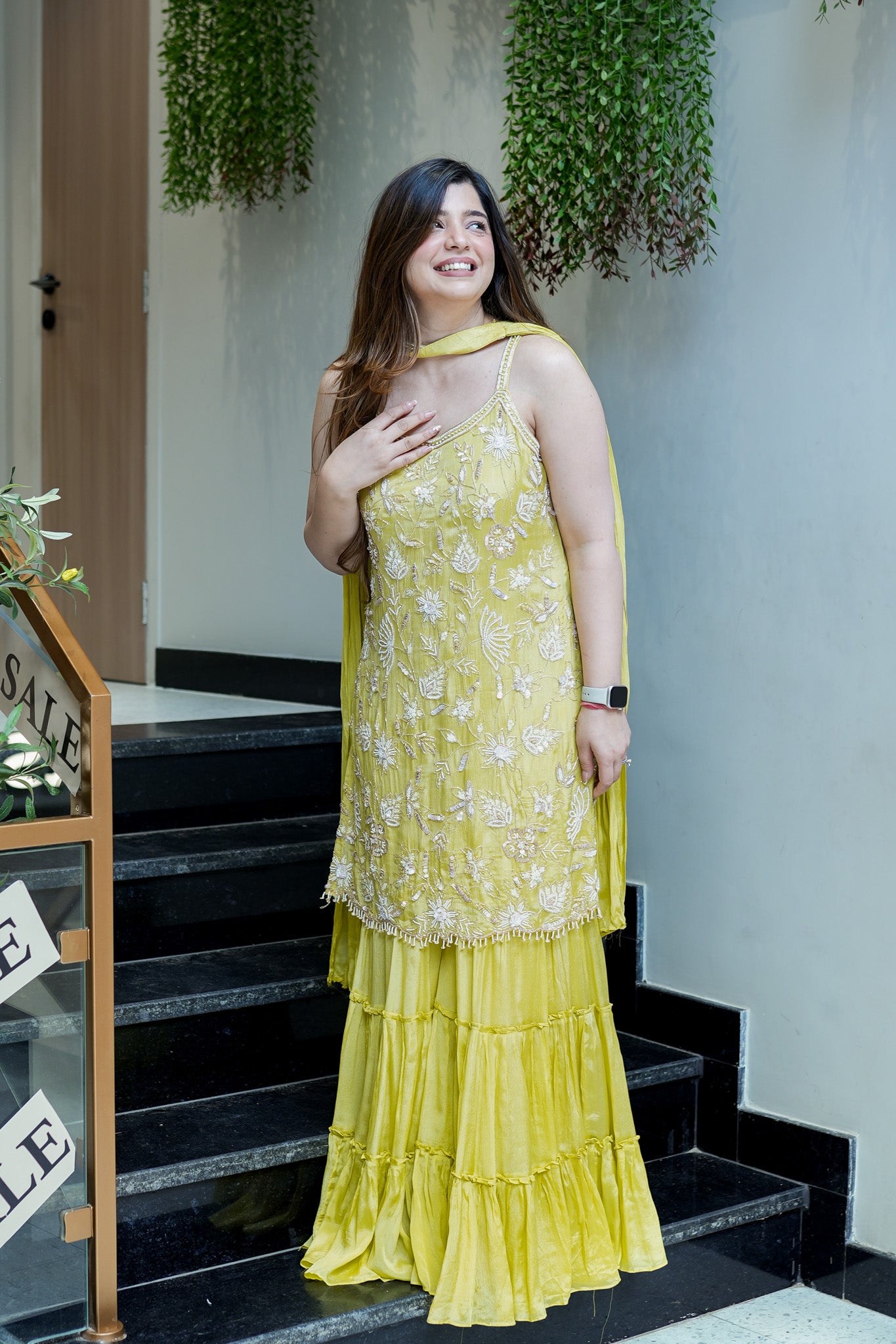 Sona Hand Embroidered Sharara Set