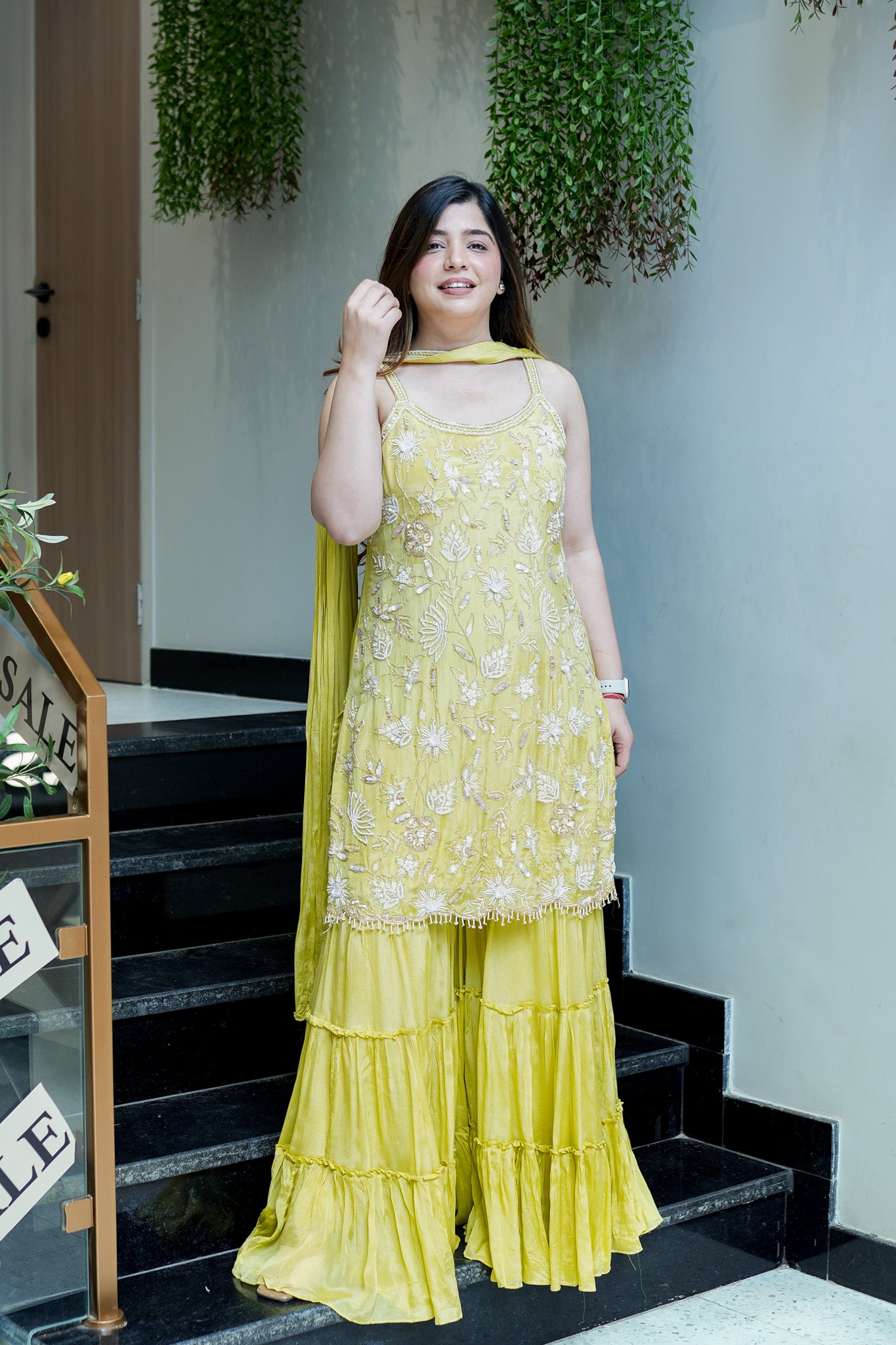 Sona Hand Embroidered Sharara Set