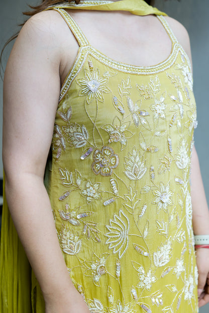 Sona Hand Embroidered Sharara Set