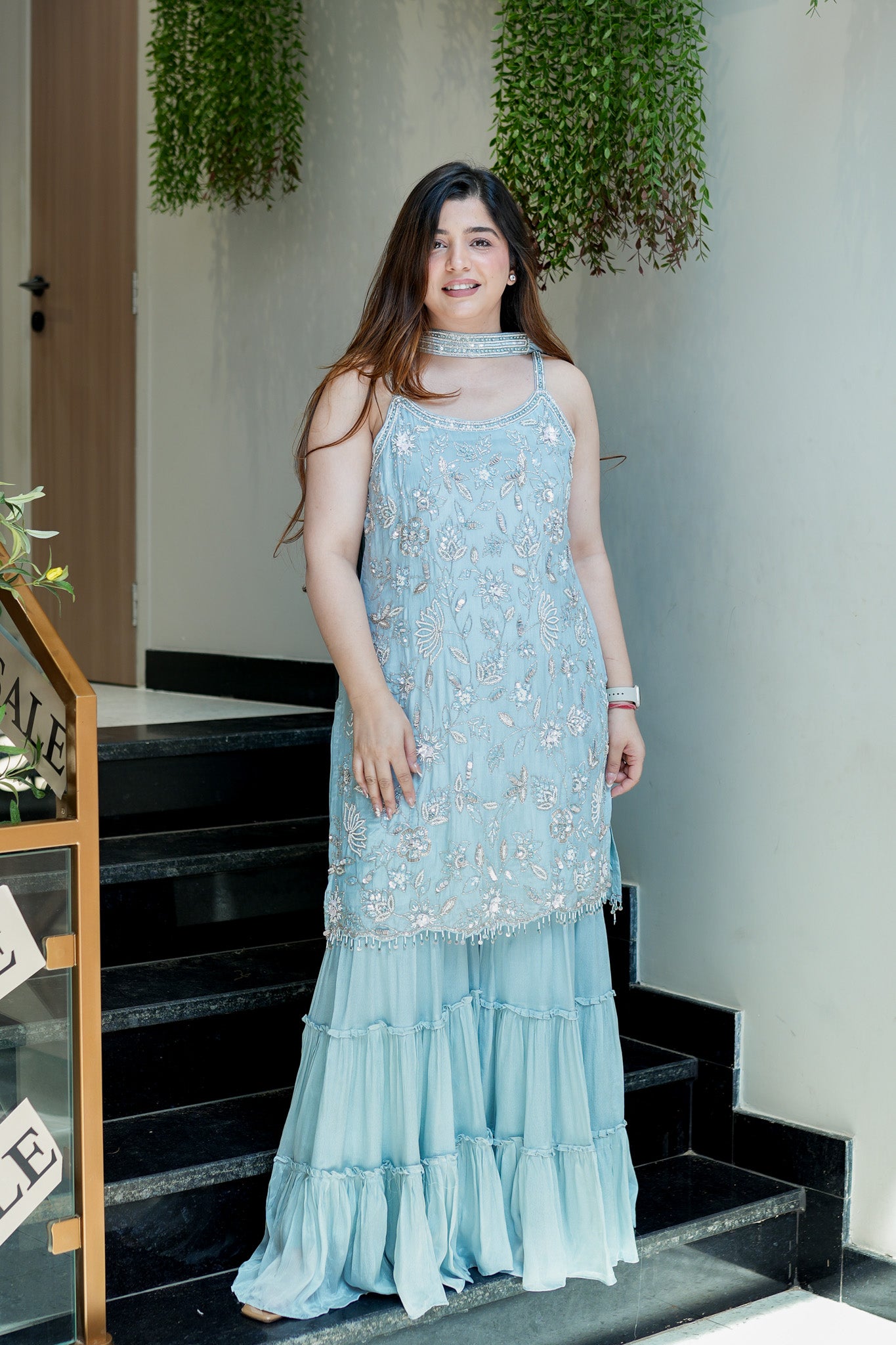 Sona Hand Embroidered Sharara Set