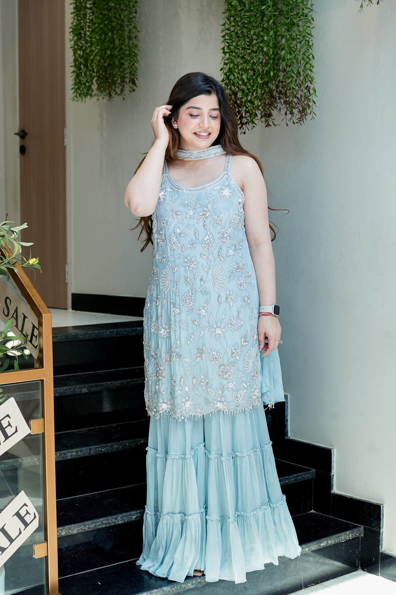 Sona Hand Embroidered Sharara Set
