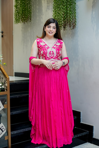 Masaya Hand Embroidered Cape Set