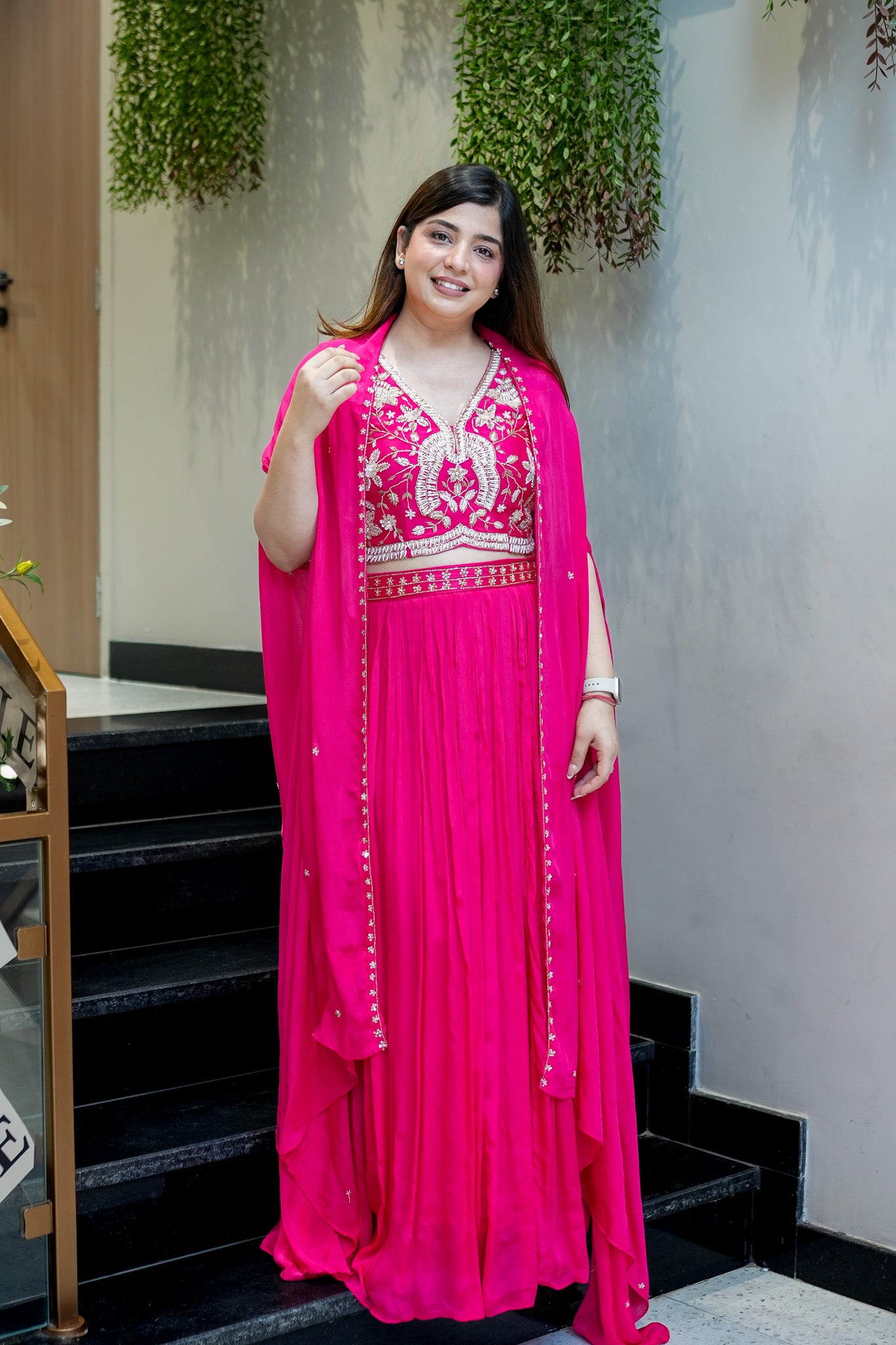 Masaya Hand Embroidered Cape Set