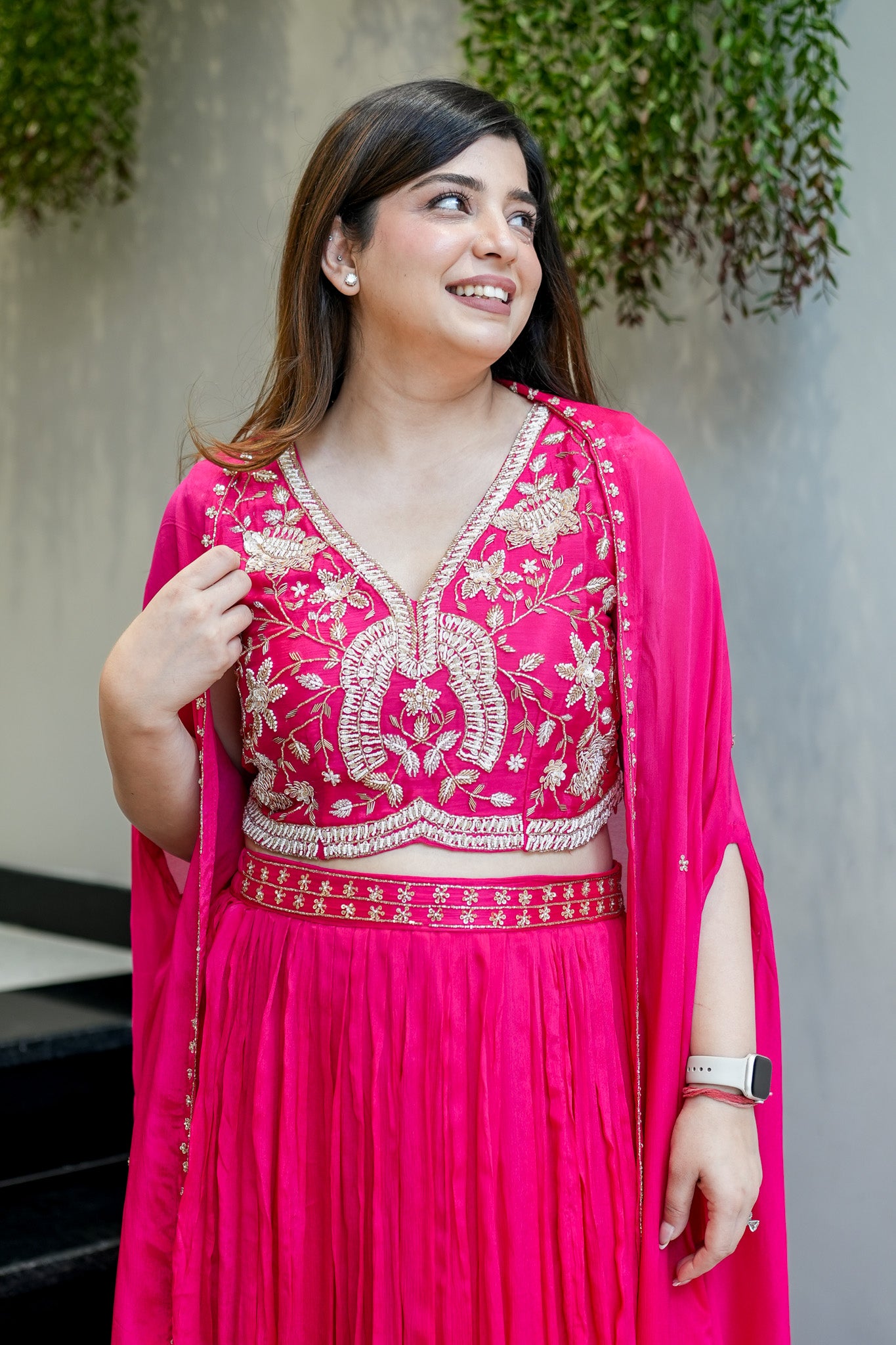 Masaya Hand Embroidered Cape Set
