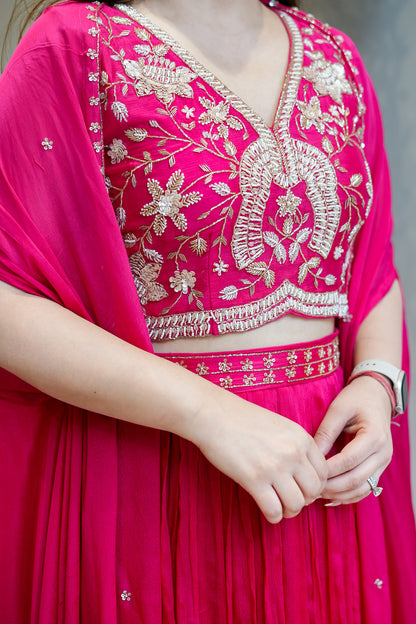 Masaya Hand Embroidered Cape Set