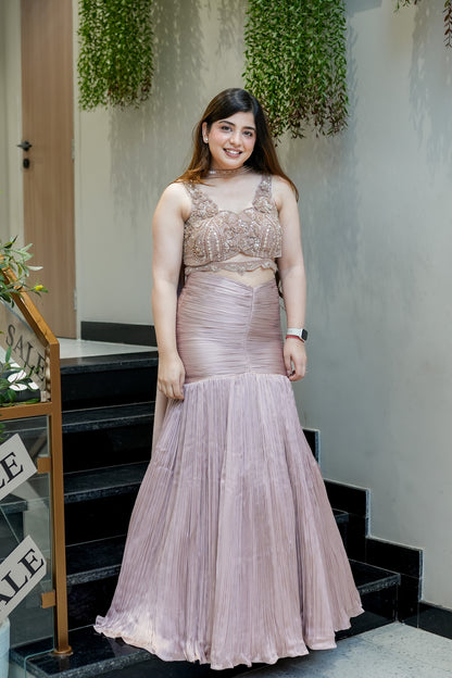 Ananya Embroidered Fish Cut Lehenga