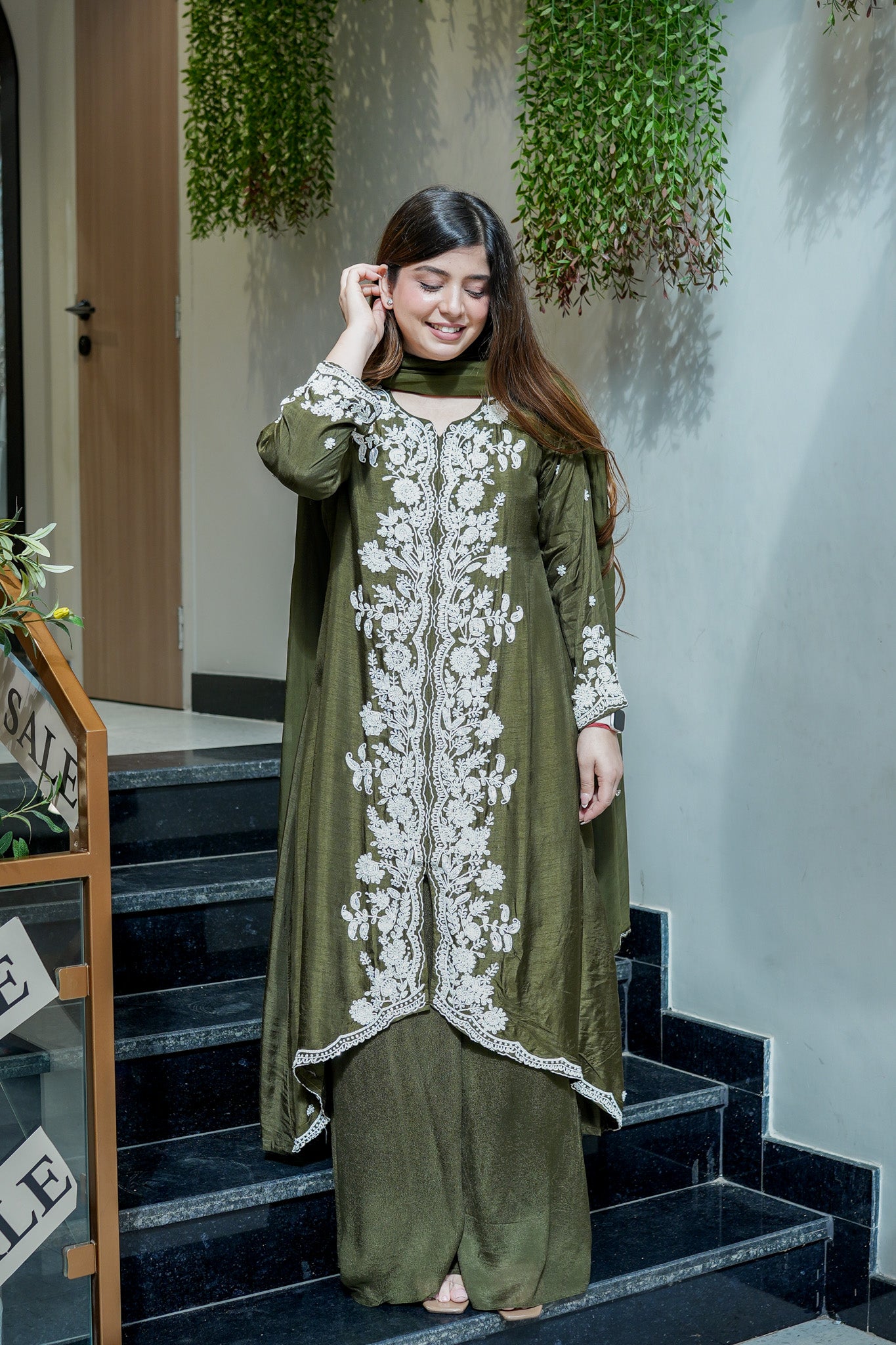 Jeeha Hand Embroidered Suit Set