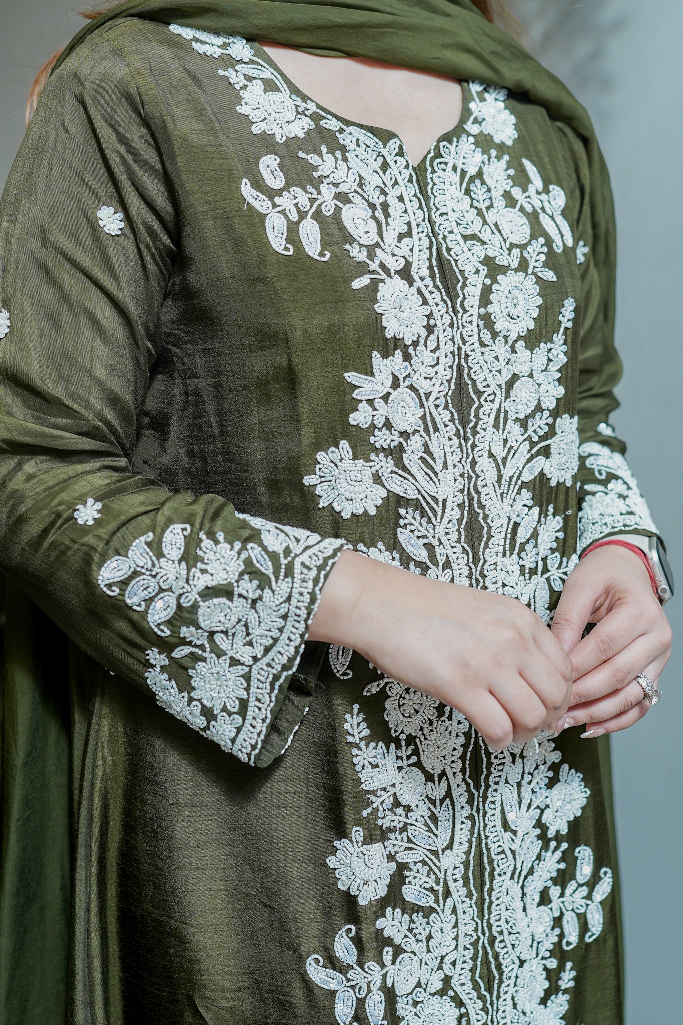 Jeeha Hand Embroidered Suit Set