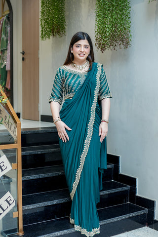 Kanak Hand Embroidered Drape Saree