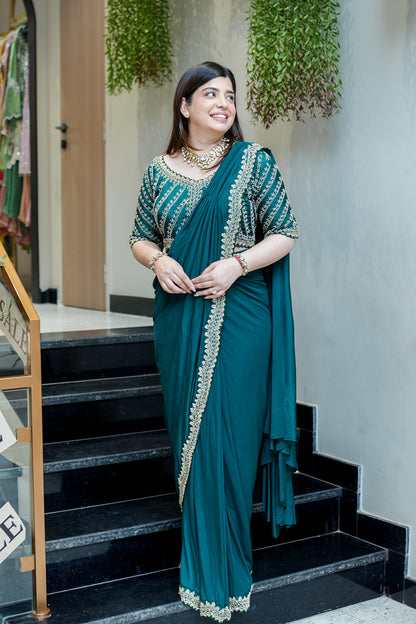 Kanak Hand Embroidered Drape Saree