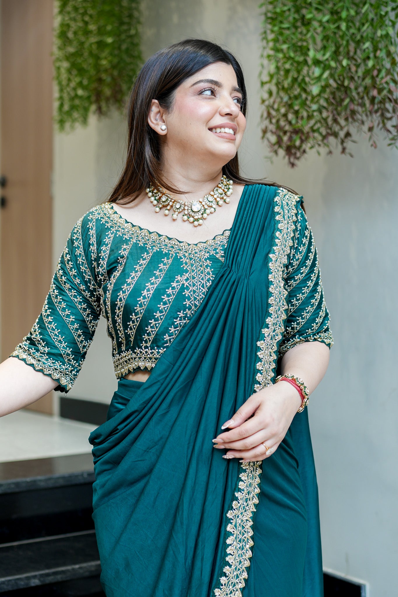 Kanak Hand Embroidered Drape Saree