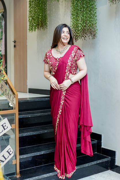 Kanak Hand Embroidered Drape Saree