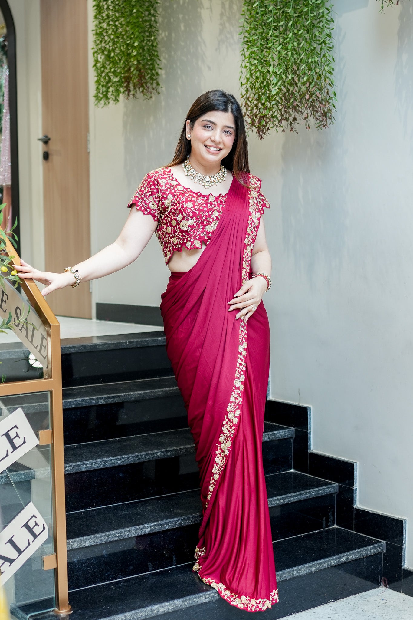 Kanak Hand Embroidered Drape Saree
