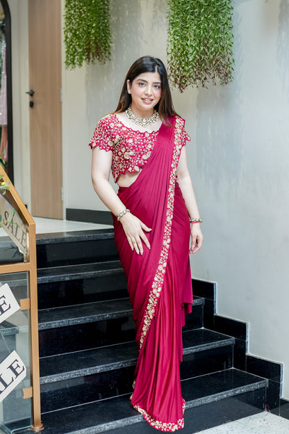 Kanak Hand Embroidered Drape Saree