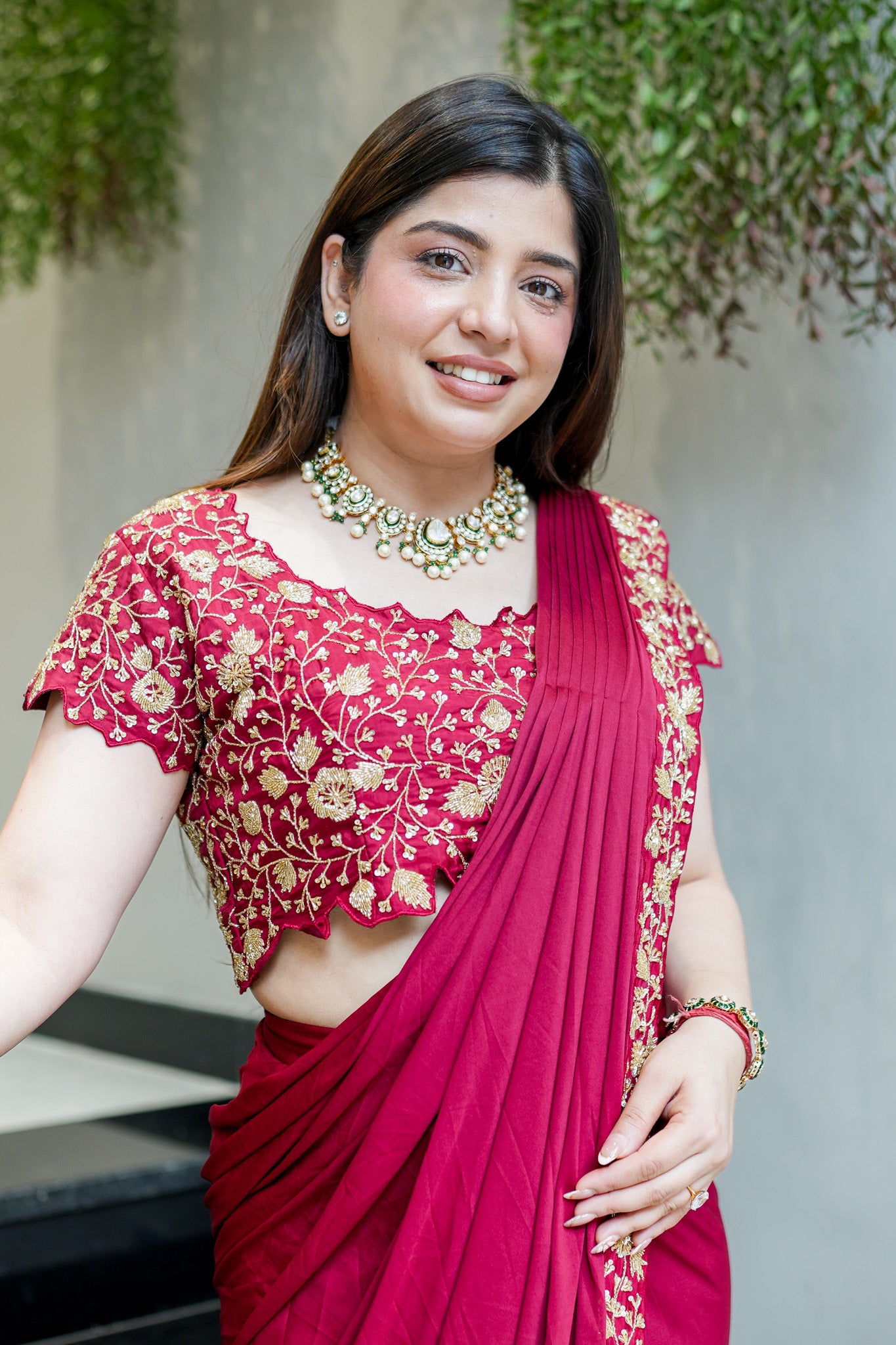 Kanak Hand Embroidered Drape Saree