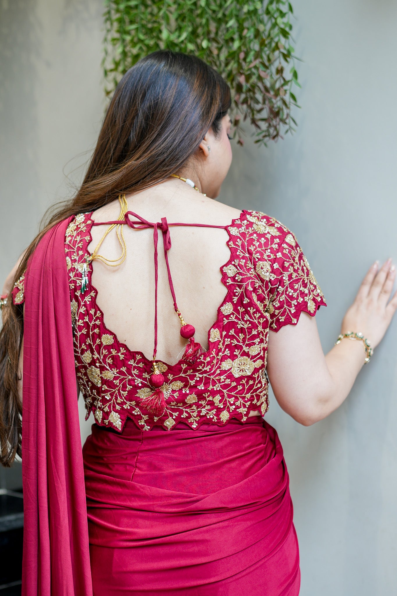 Kanak Hand Embroidered Drape Saree