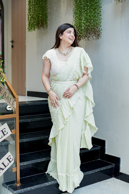 Reyana Hand Embroidered Drape Saree