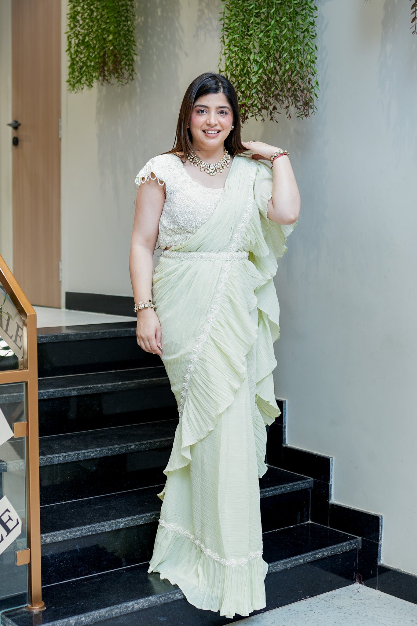 Reyana Hand Embroidered Drape Saree