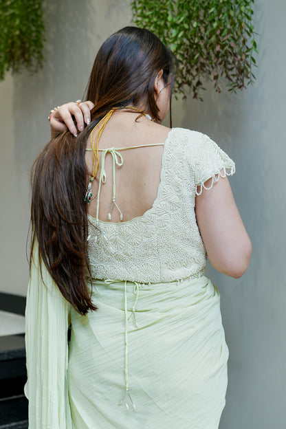 Reyana Hand Embroidered Drape Saree