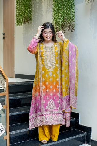 Frizah Printed Tissue Suit Set
