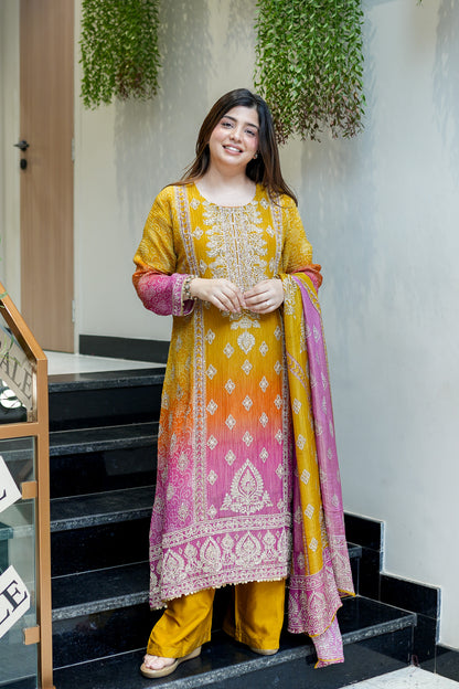 Frizah Printed Tissue Suit Set