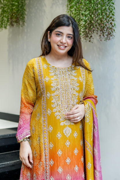Frizah Printed Tissue Suit Set