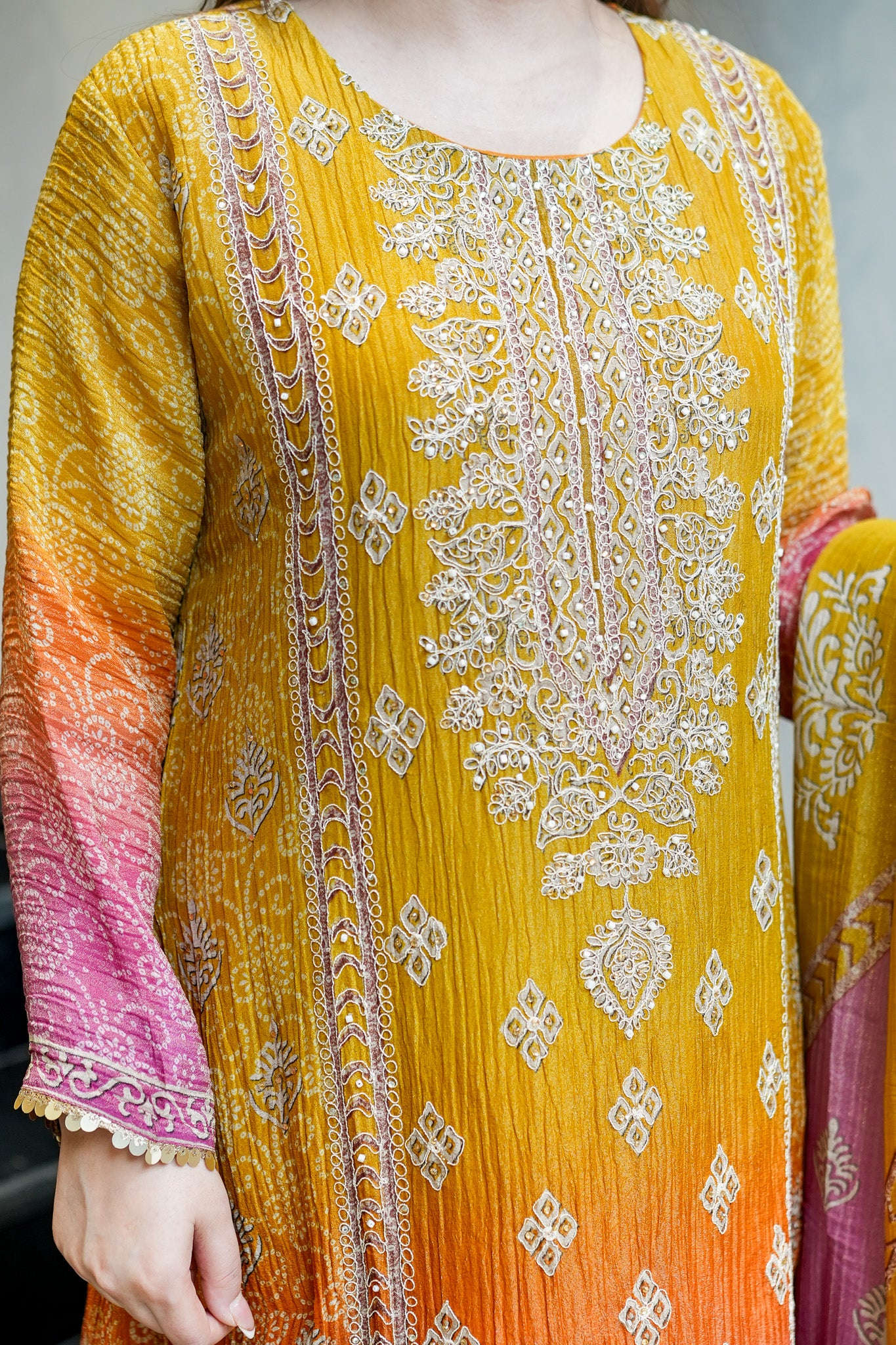 Frizah Printed Tissue Suit Set