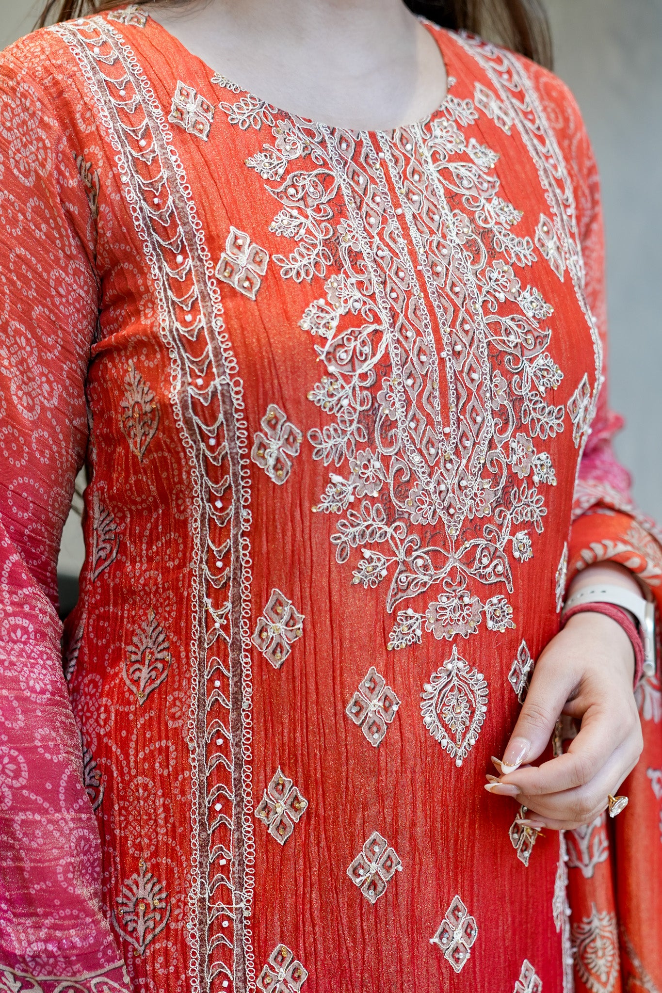 Frizah Printed Tissue Suit Set