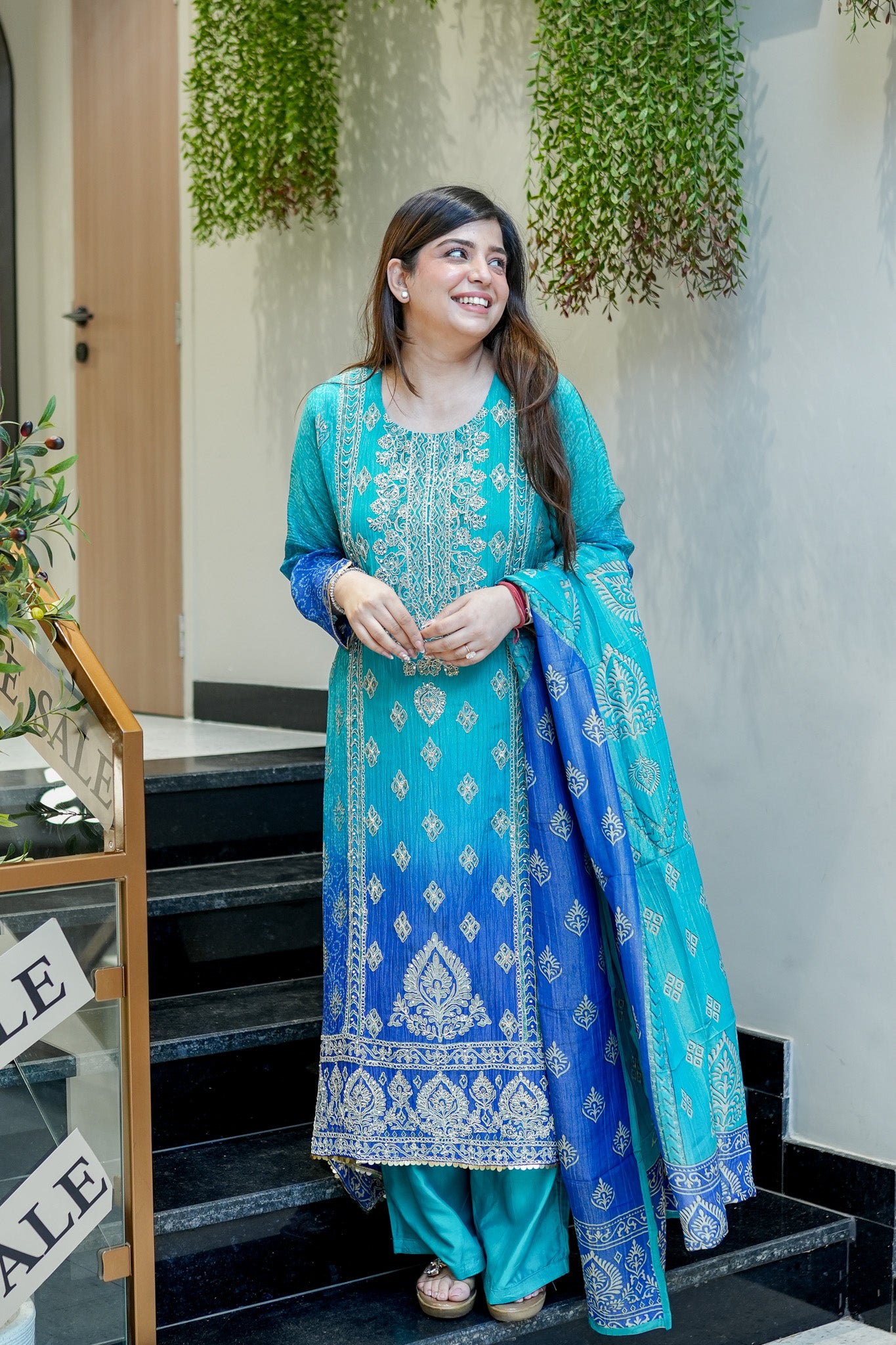 Frizah Printed Tissue Suit Set