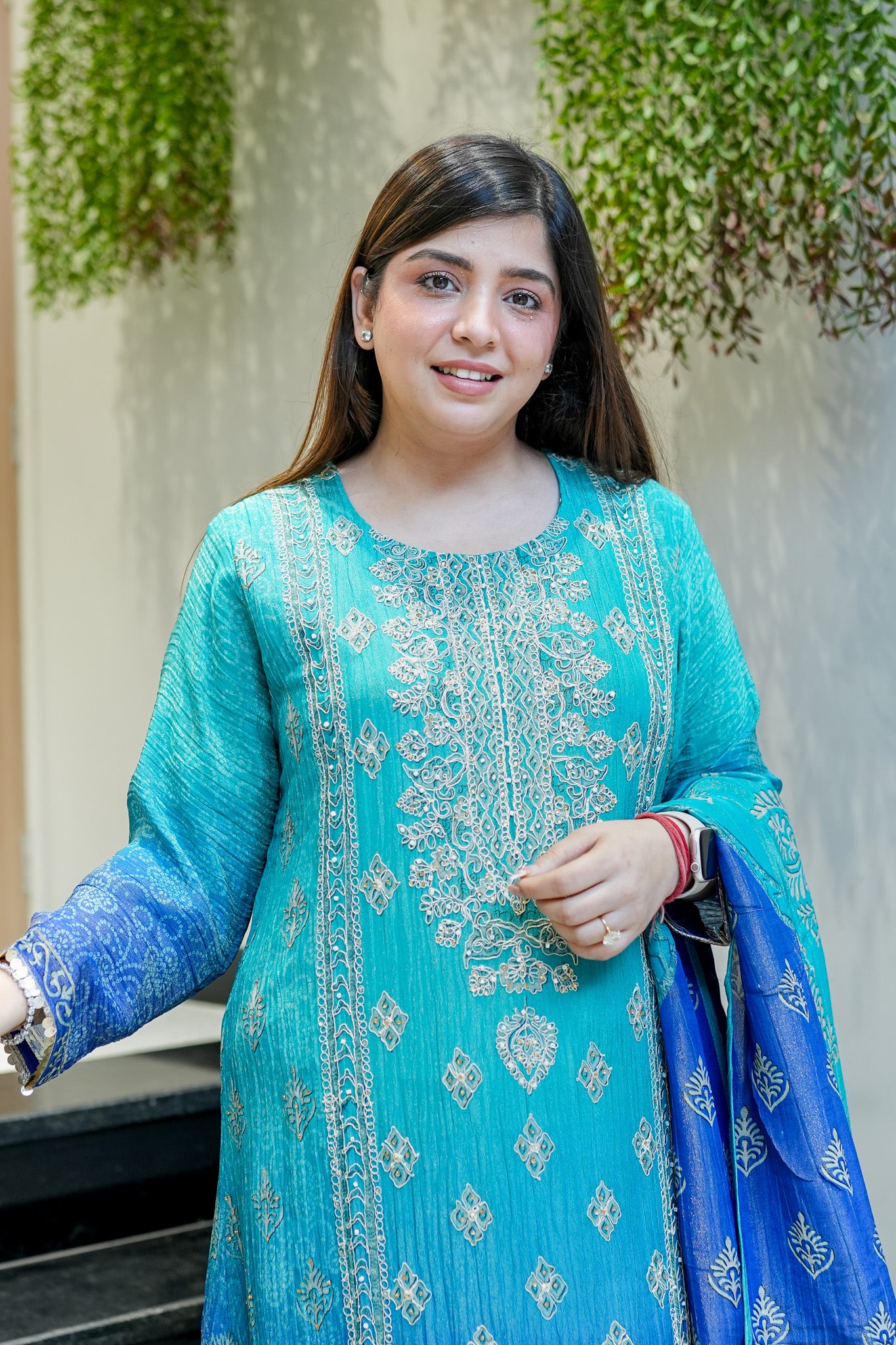 Frizah Printed Tissue Suit Set