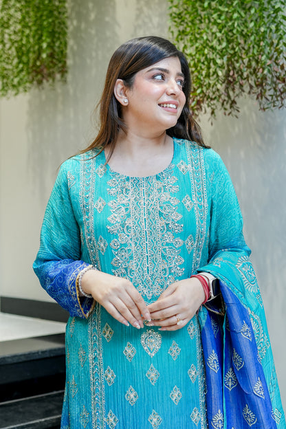 Frizah Printed Tissue Suit Set