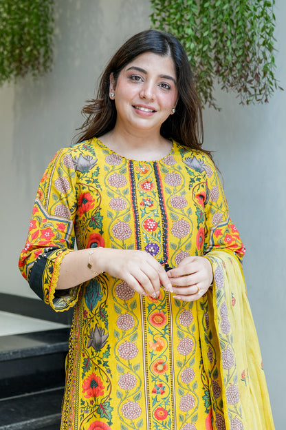 Malti Printed Farsi Salwar Suit Set