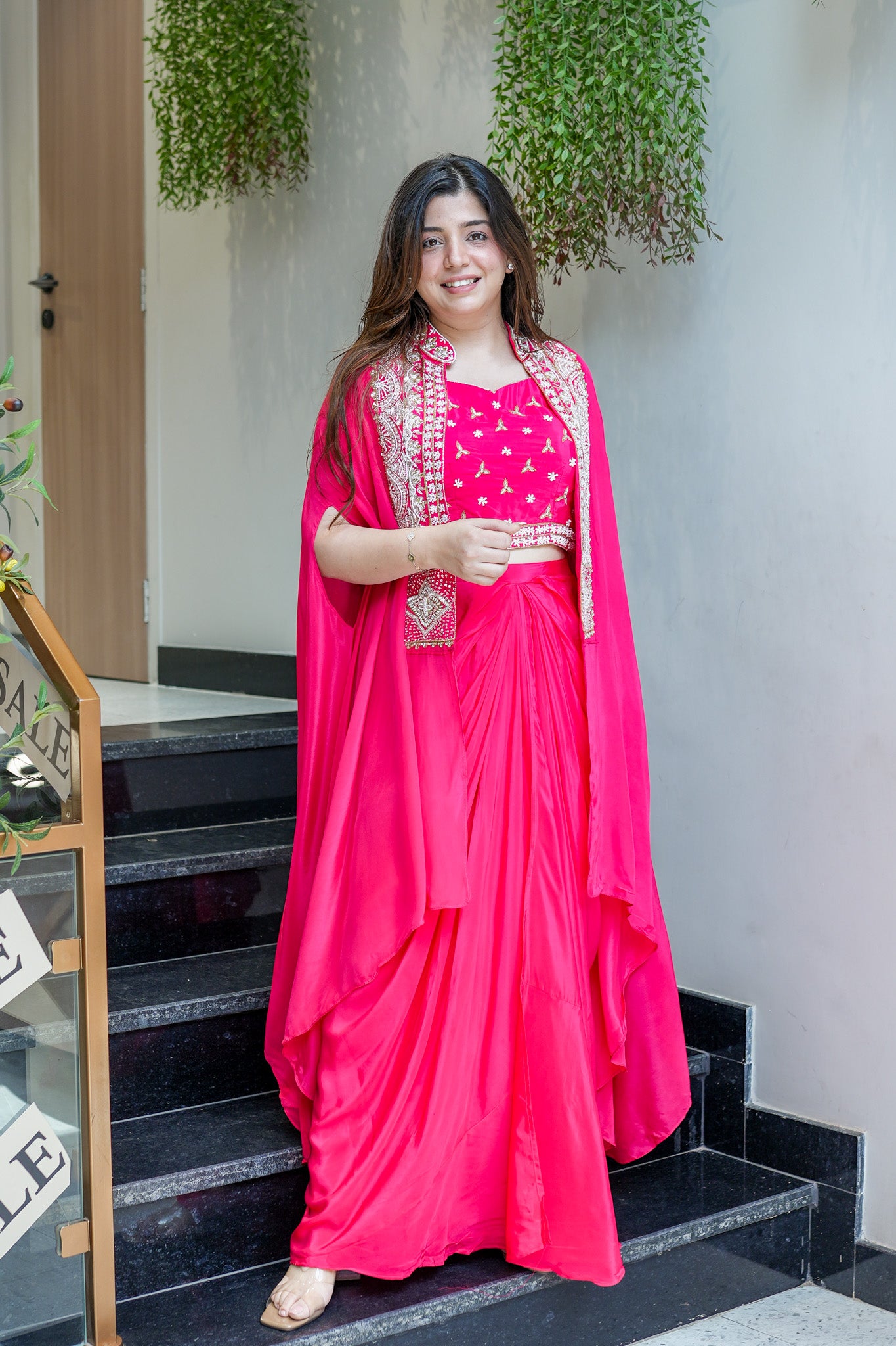 Jaya Embroidered Three Piece Set