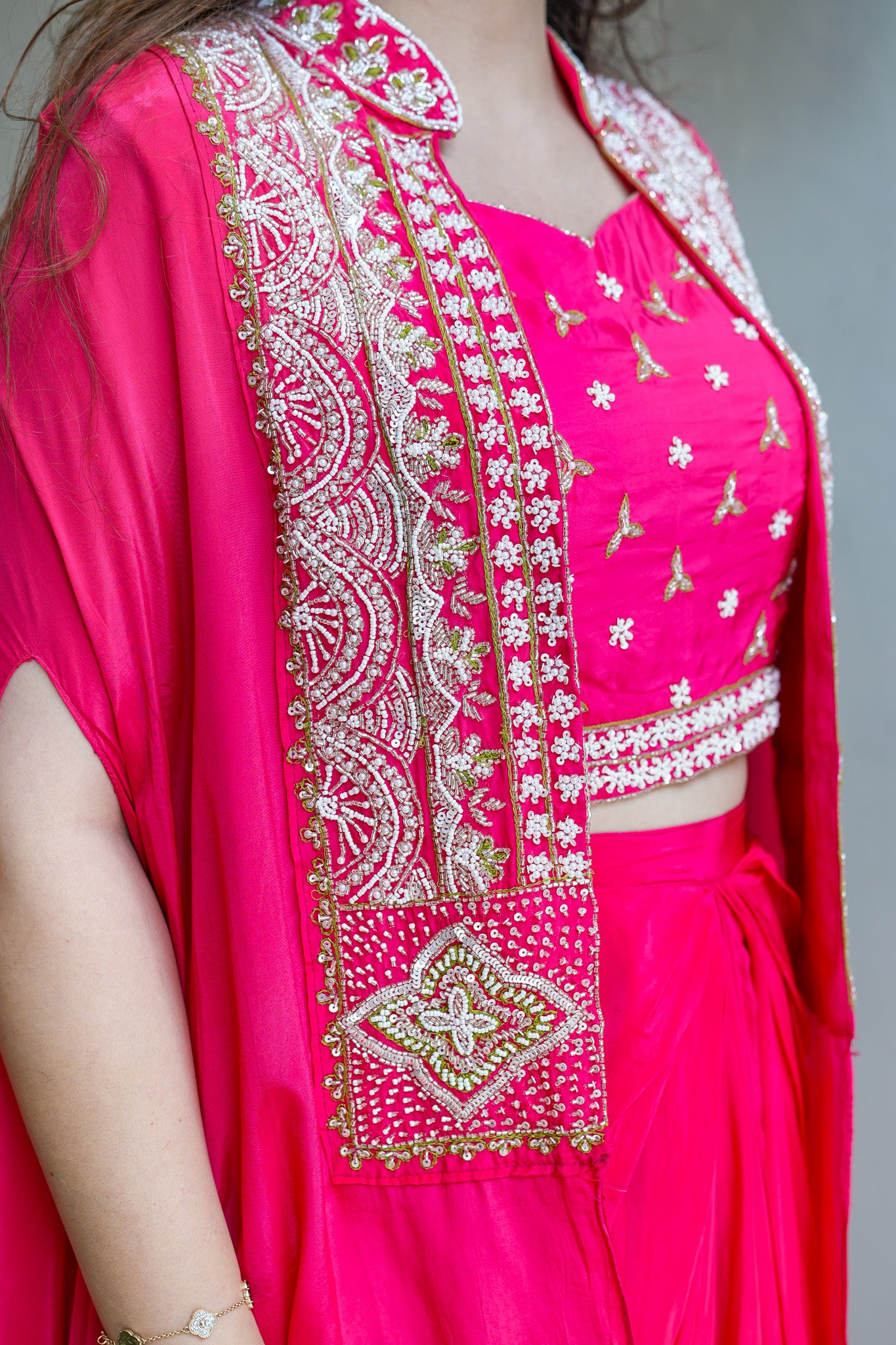 Jaya Embroidered Three Piece Set