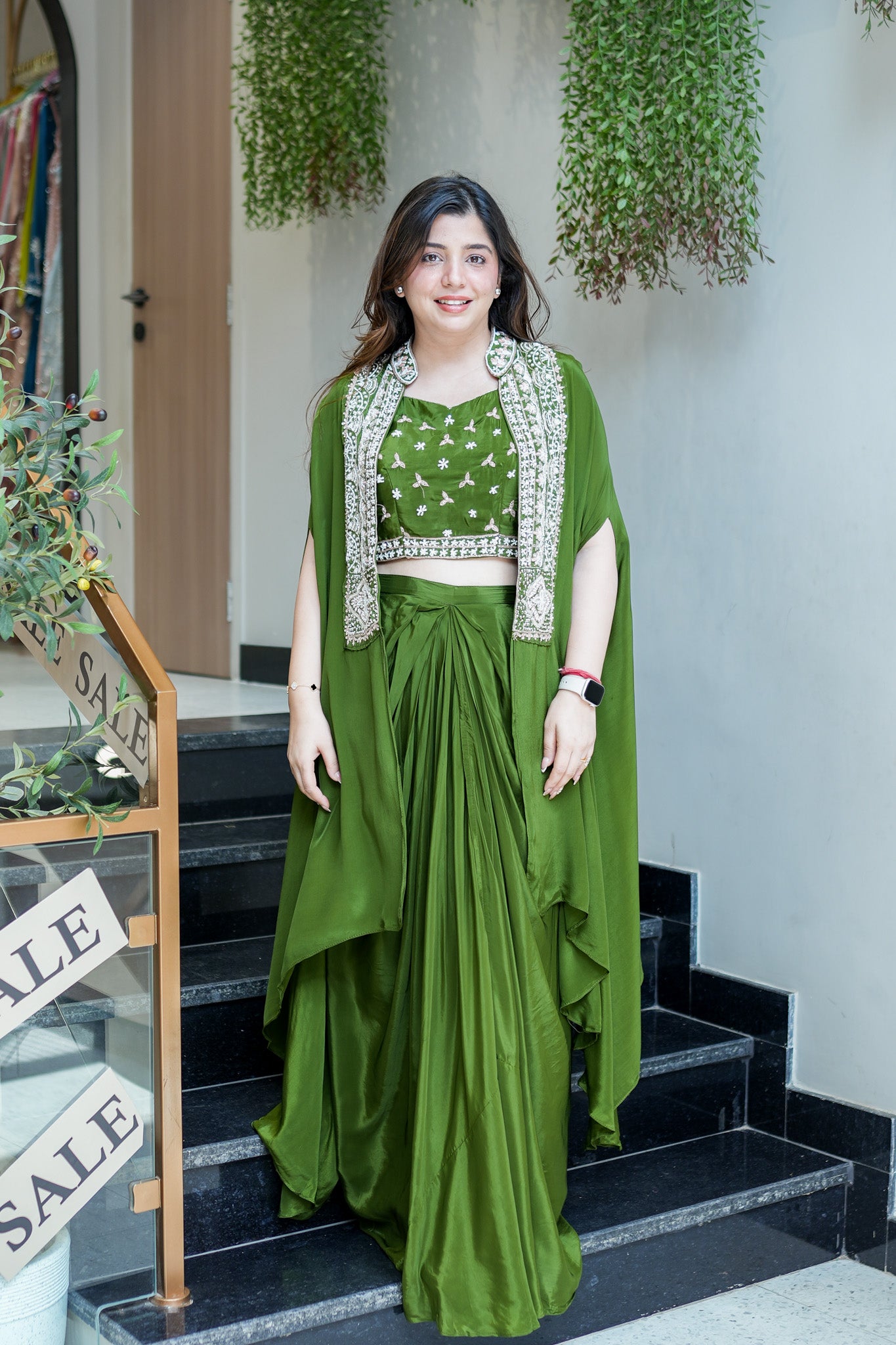 Jaya Embroidered Three Piece Set