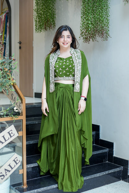 Jaya Embroidered Three Piece Set