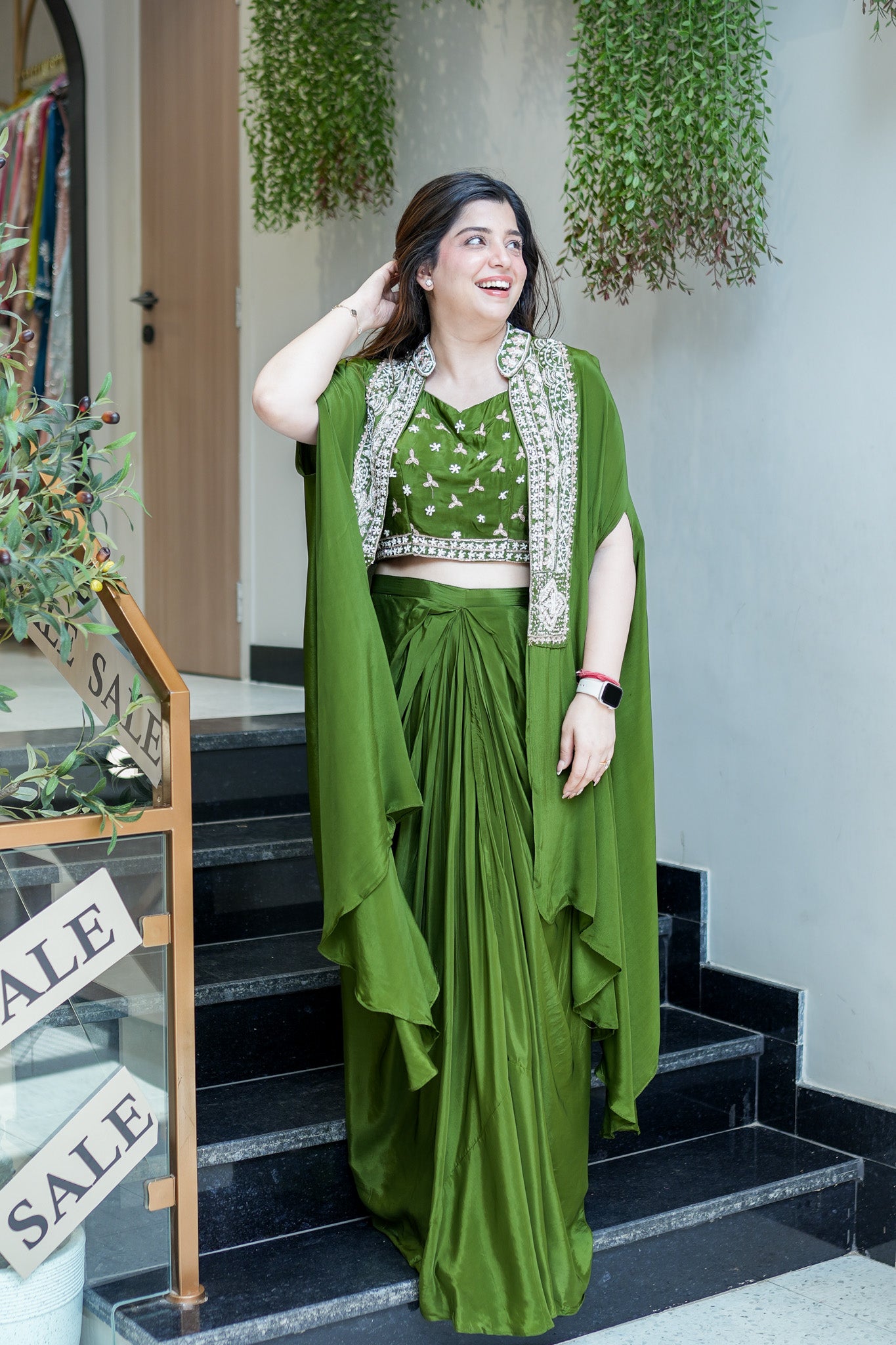 Jaya Embroidered Three Piece Set