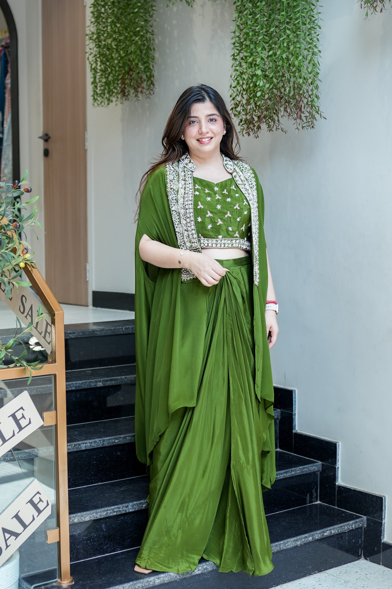 Jaya Embroidered Three Piece Set
