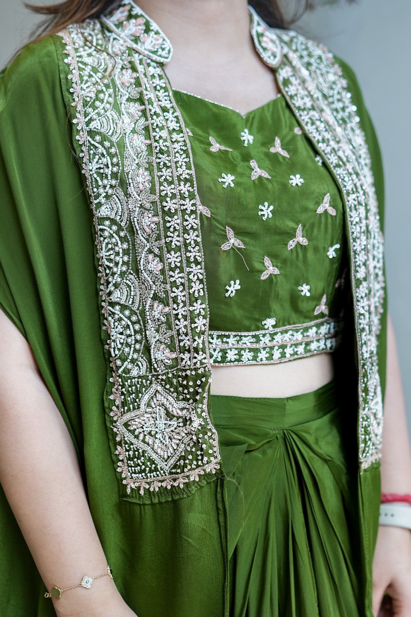 Jaya Embroidered Three Piece Set