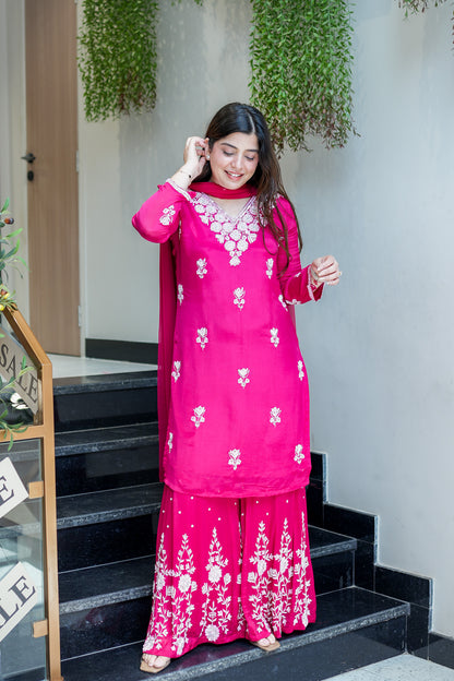 Vidya Hand Embroidered Sharara Set