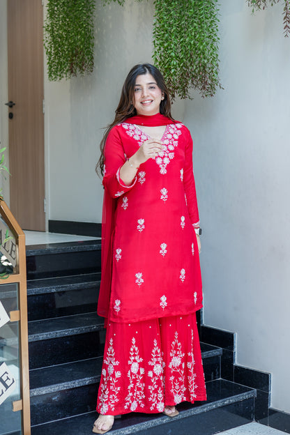 Vidya Hand Embroidered Sharara Set
