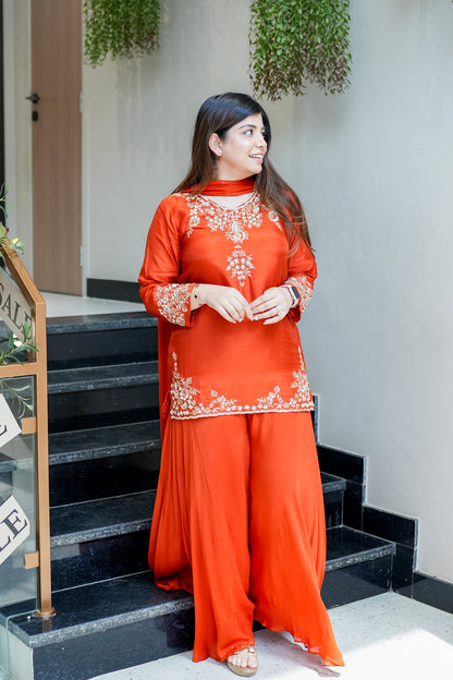 Harini Embroidered Garara Set