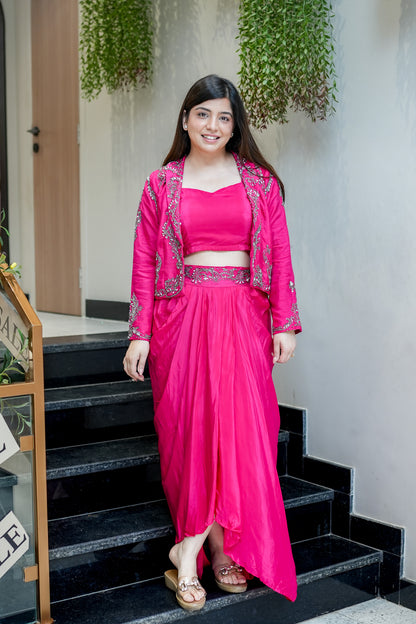 Sarini Embroidered Three Piece Set