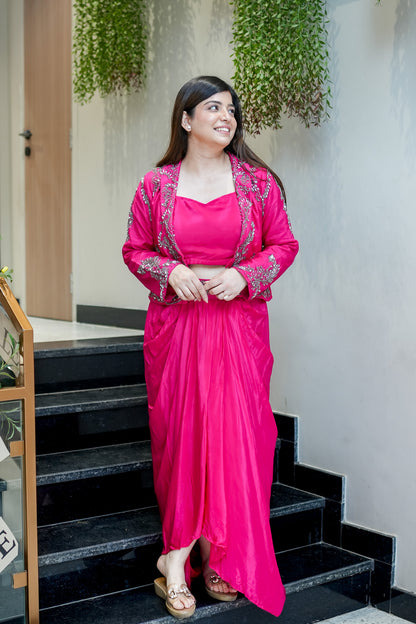 Sarini Embroidered Three Piece Set